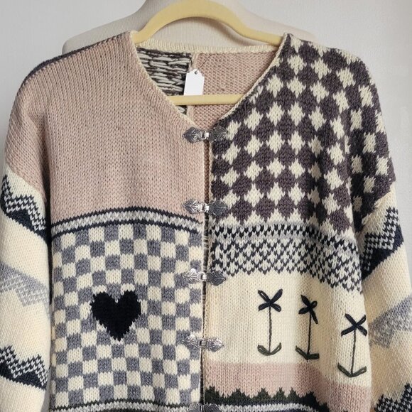 Sweaters - Love Handcrafted One of a Kind Crochet Sweater (Size L/XL)